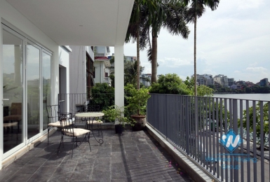 Lakeside executive apartment with large terrace for rent in Tay Ho, Hanoi
